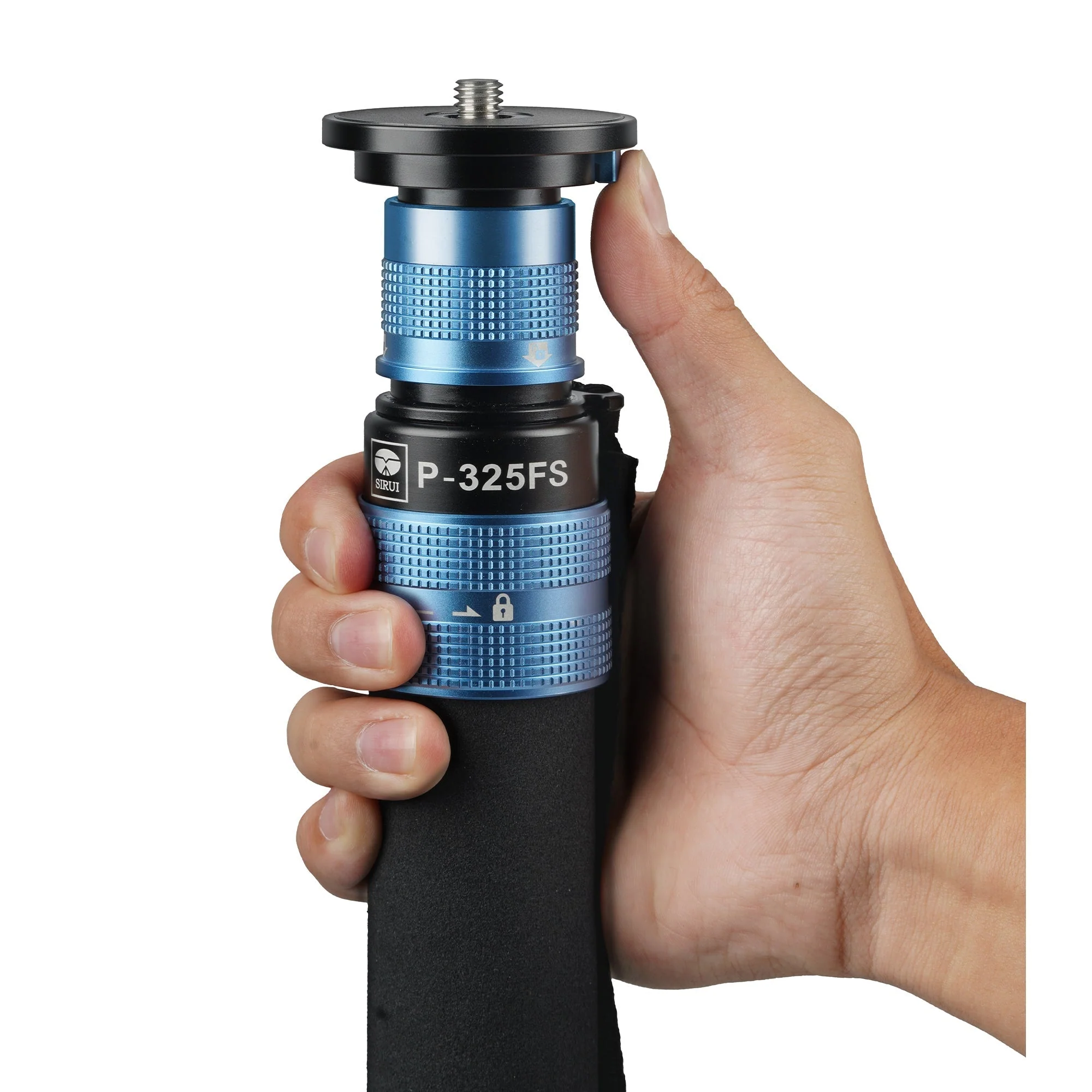 SIRUI P-424FS Carbon Einbeinstativ 168 cm mit Standspinne + Videoneiger VA-5 - Image 3